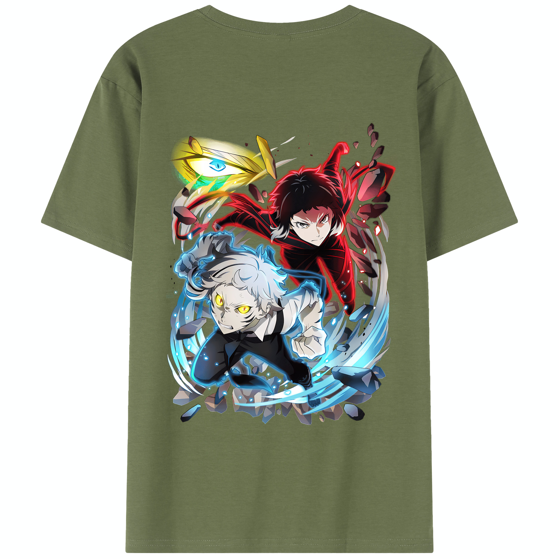 （画像用） 文豪ストレイドッグス Bungo Stray Dogs 綿100％半袖Tシャツ（背面プリント）